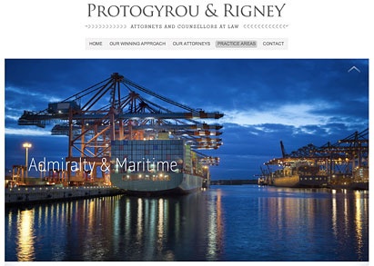 Protogyrou & Rigney Attorneys at Law website