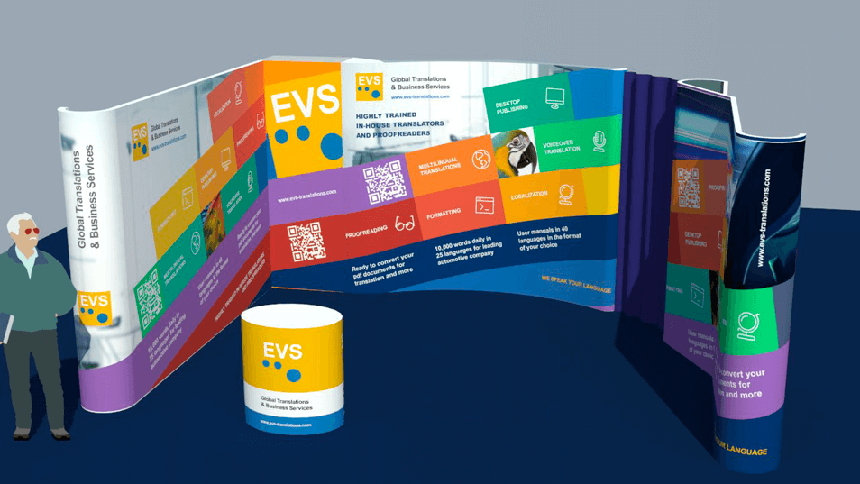 EVS Translations Trade Show Booth